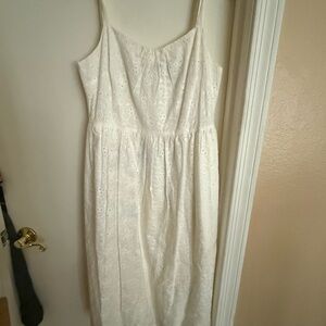 Adrianna Papell White Eyelet Dress